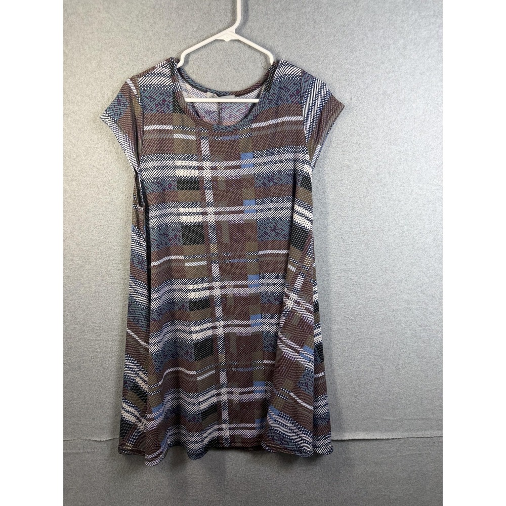 Arianna By Howard's Dress Juniors L/XL Multicolor Patchwork Swing T-Shirt Short